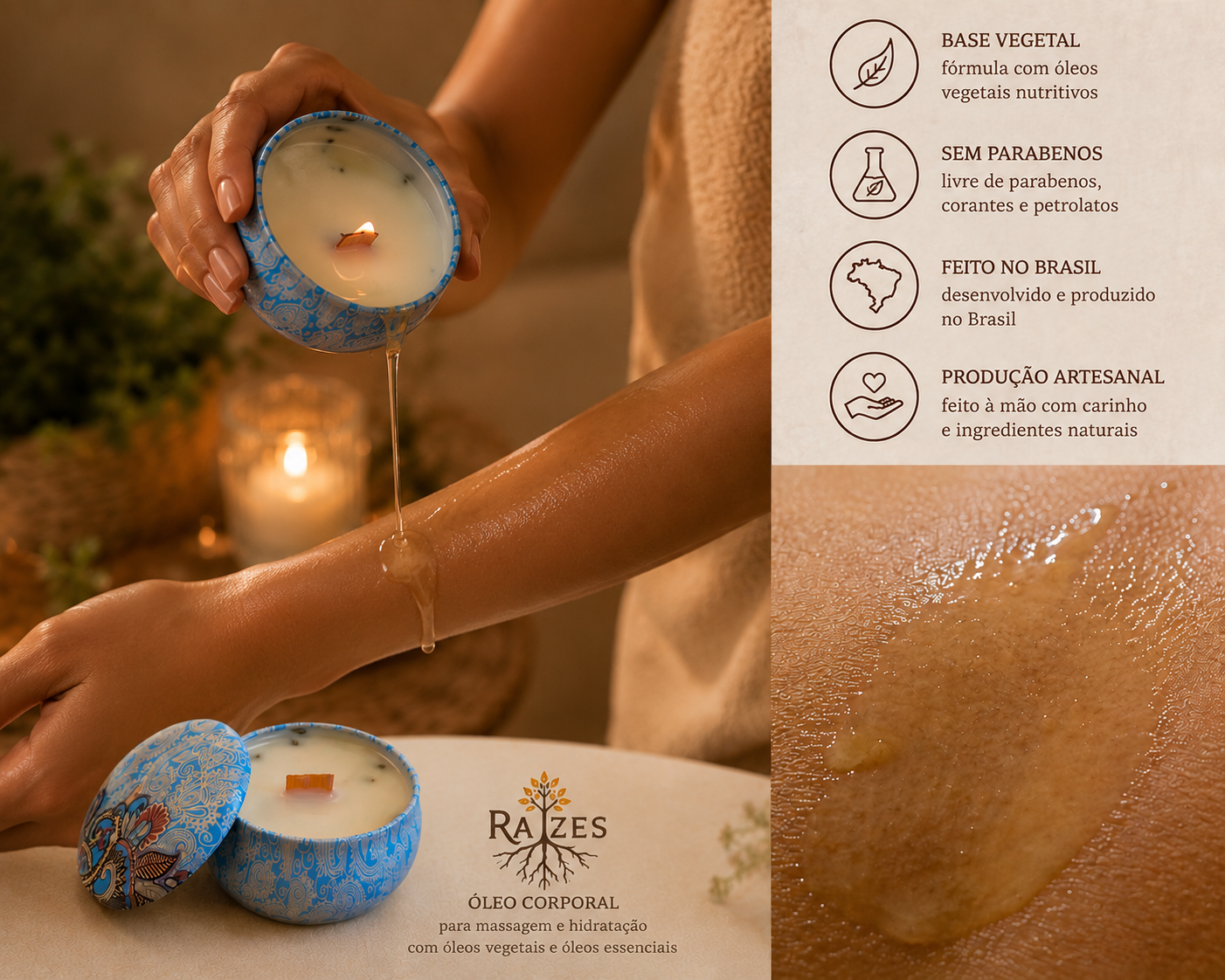 Vela Aromática 2 em 1 – Bamboo & Patchouli