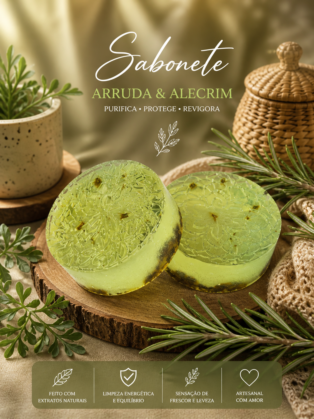 Sabonete de Arruda e Alecrim